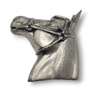 Elias Horse Head Pendant Charm Fine Pewter 1990 USA No N318 SM925